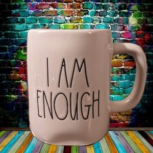 Rae Dunn Coffee Ceramic White Mug I Am Enough